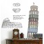 LEMON TREE Removable Wall Stickers Leaning Tower of Pisa 39*39 in