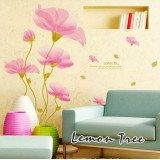 Wholesale - LEMON TREE Removable Wall Stickers Pink Flowers 51*47 in