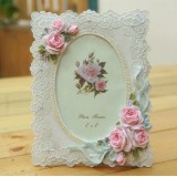 Wholesale - Pink Rose Oval Photo Frame