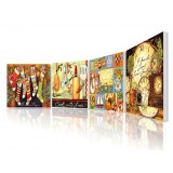 Wholesale - Modern Simple Style Home-super 4pcs 15mm Ply Waterproof Wall Frameless Mural Painting Each Size 30*30cm