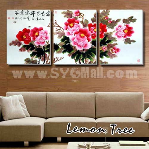 Chinese Style Home-super 3pcs 15mm Ply Waterproof Wall Frameless Mural Painting Each Size 40*60cm
