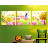 Wholesale - Modern Simple Style Home-super 3pcs 15mm Ply Waterproof Wall Frameless Mural Painting Each Size 30*30cm