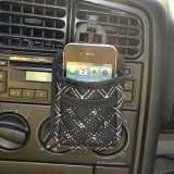 Wholesale - Checkered Leather Vent Clip Cellphone/Gadget Holder Pouch
