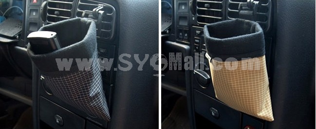 Check Pattern Lint Hanging Bag for Car