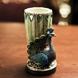 Wholesale - European Style Resin Peacock Brush Pot Pattern Family Artware 