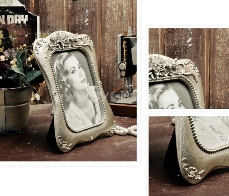 European Style Resin Photo Frame Pattern Family Artware 7"
