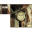 European Style Vintage Double Dail Iron Clock Pattern Family Artware 