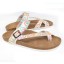 Paisley Printing PU Leather Corkwood Sandals Roman Sandals