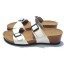 Solid-colored White 2 Buckles PU Leather Corkwood Sandals
