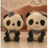 wholesale - Cute & Novel Lover Pandas Plush Toys Set 2Pcs 18*12cm