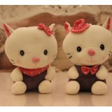 Wholesale - Lover Cats Plush Toys Stuffed Animals Set 2Pcs 18cm/7Inch Tall
