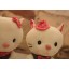 Cute Couple Cats Plush Toys Set 2Pcs 18*12cm