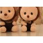 Cute Couple Monkeys Plush Toys Set 2Pcs 18*12cm