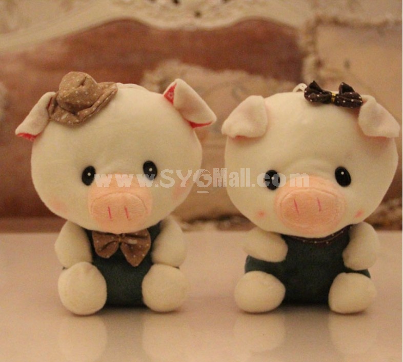Cute Couple Pigs Plush Toys Set 2Pcs 18*12cm