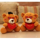 wholesale - Cute & Novel Bear Plush Toys Set 2Pcs 18*12cm
