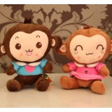 Wholesale - Monkey Plush Toys Stuffed Animals Set 2Pcs 18cm/7Inch Tall