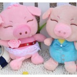 Wholesale - Wedding Pig Plush Toys Stuffed Animals Set 2Pcs 18cm/7Inch Tall