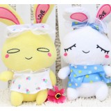 Wholesale - Rabbit Plush Toys Stuffed Animals Set 2Pcs 18cm/7Inch Tall