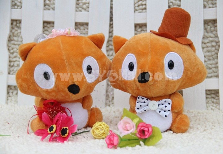 Lovely Wedding Bear Plush Toys Set 2Pcs 18*12cm