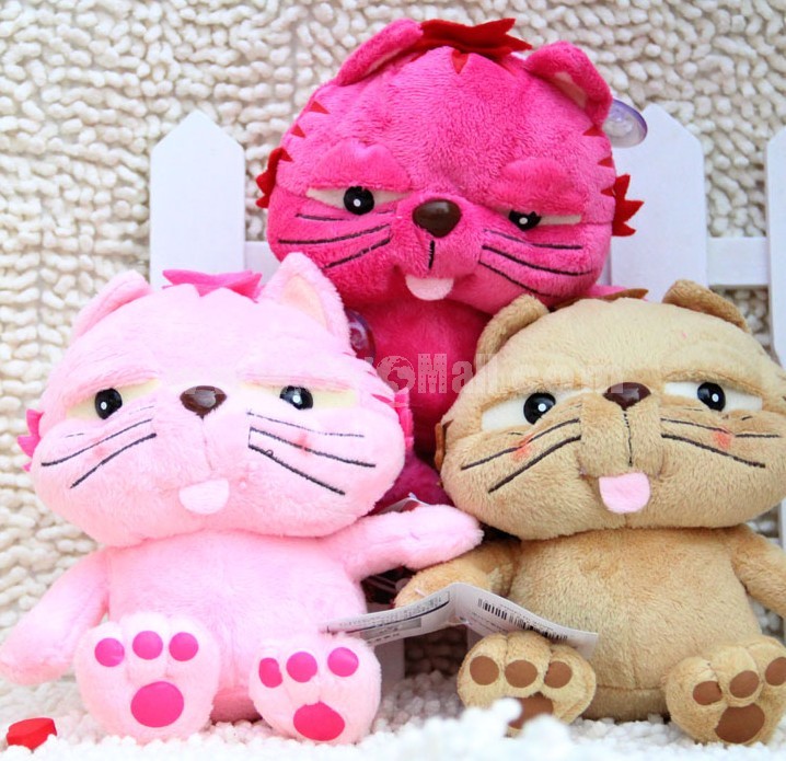 Lovely Tipsy Cat Plush Toys Set 2Pcs 18*12cm