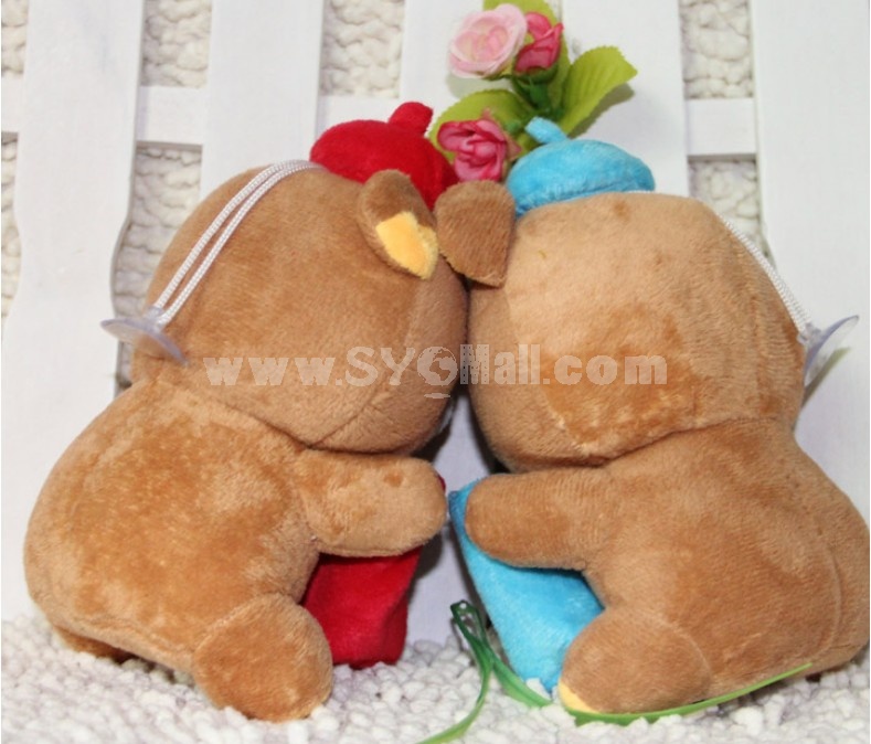 Lovely Bear Plush Toys Set 2Pcs 18*12cm