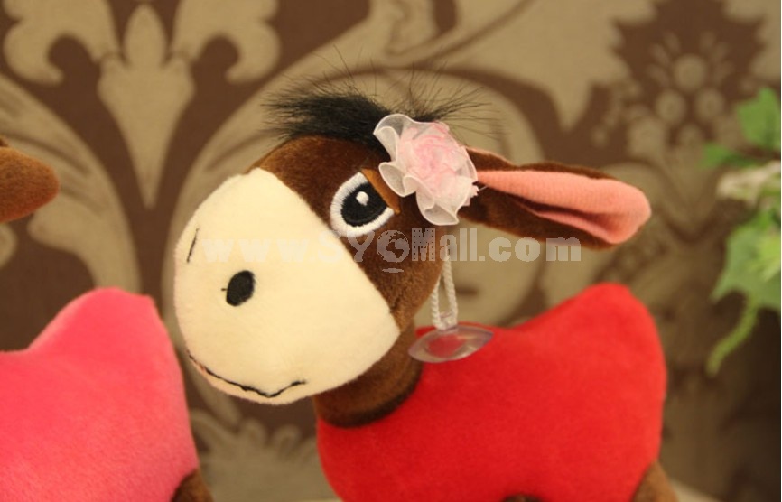 Lovely Donkey Plush Toys Set 2Pcs 18*12cm