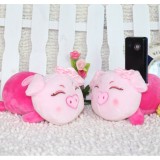 wholesale - Cartoon Rose Pig Plush Cellphone Holder 18*12CM
