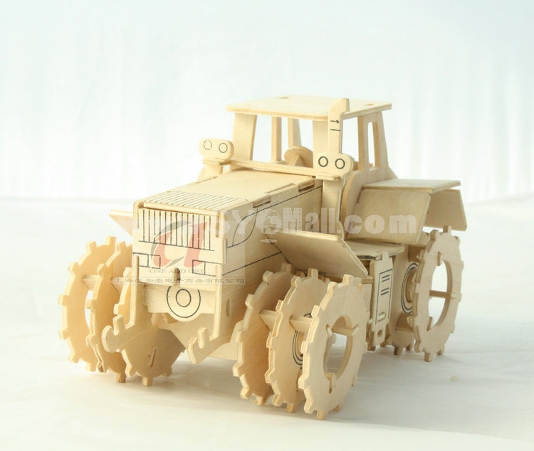 Creative DIY 3D Wooden Jigsaw Puzzle Model - Tractor