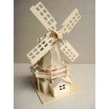 Wholesale - Cute & Novel DIY 3D Wooden Jigsaw Puzzle Model - Dutch Windmill