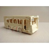 Wholesale - Cute & Novel DIY 3D Wooden Jigsaw Puzzle Model - Singledecker Bus