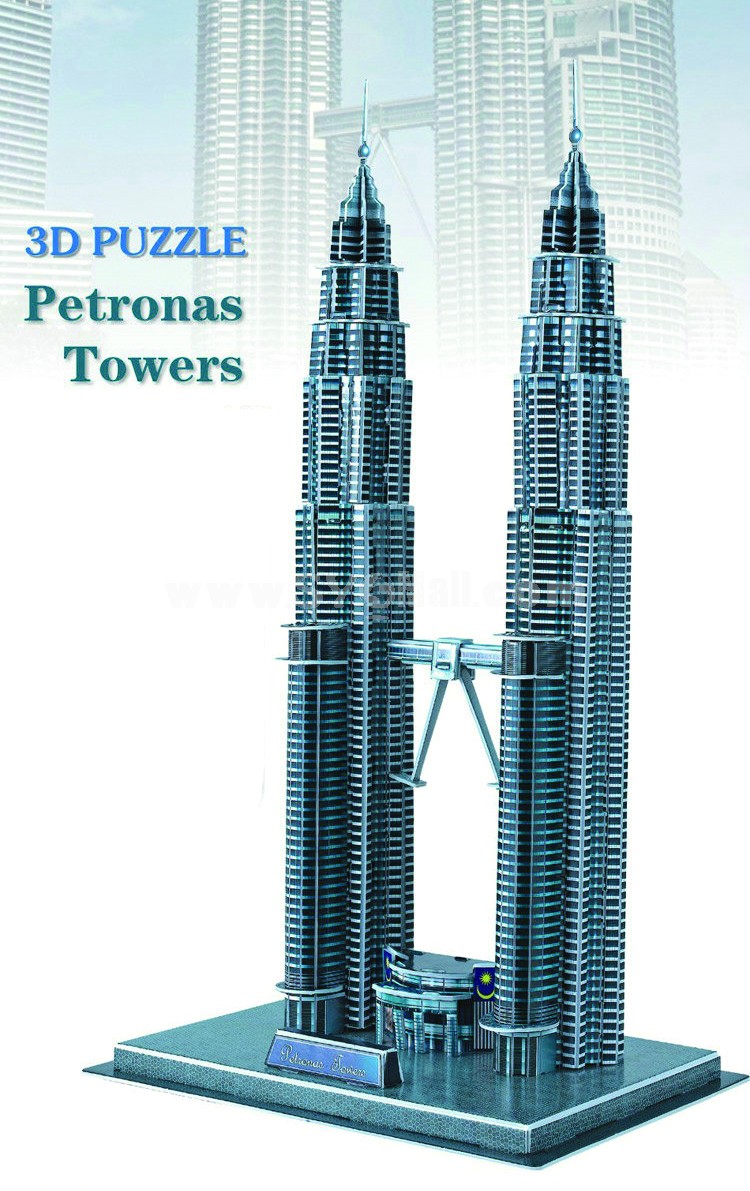 Creative DIY 3D Jigsaw Puzzle Model - Twin Towers