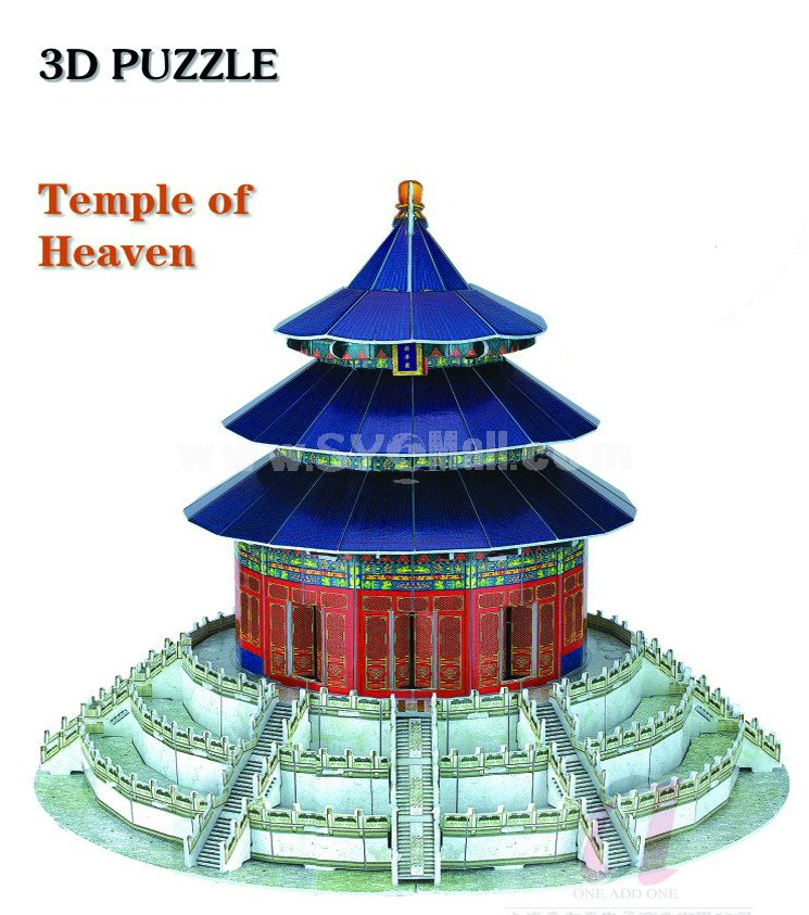 Creative DIY 3D Jigsaw Puzzle Model - Temple of Heaven