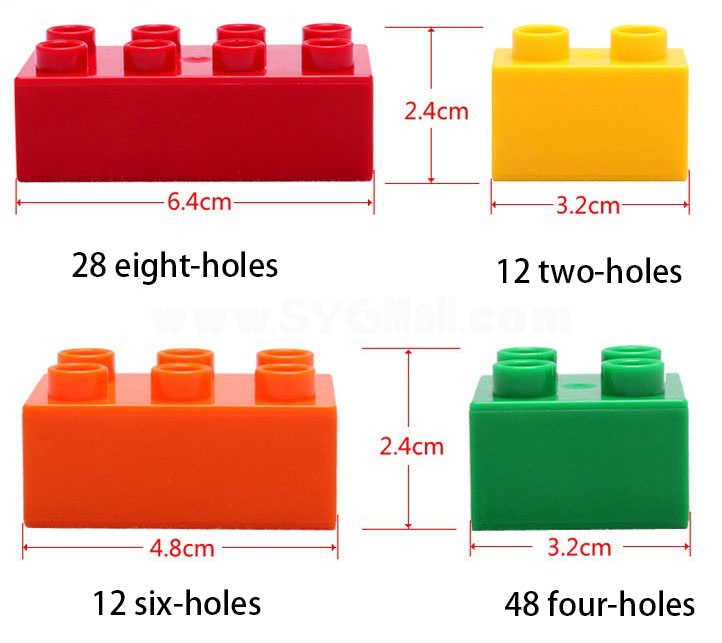 100 pcs Large Size Block Inserting Toy Educational Toy Children's Gift