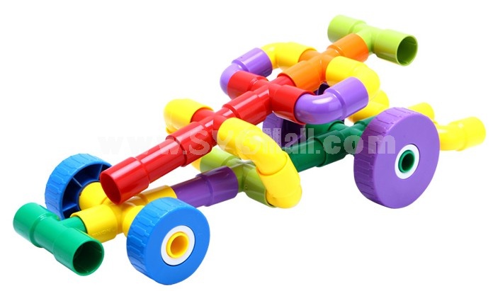 108 pcs Plastic Tubes Toy Educational Toy Children's Gift