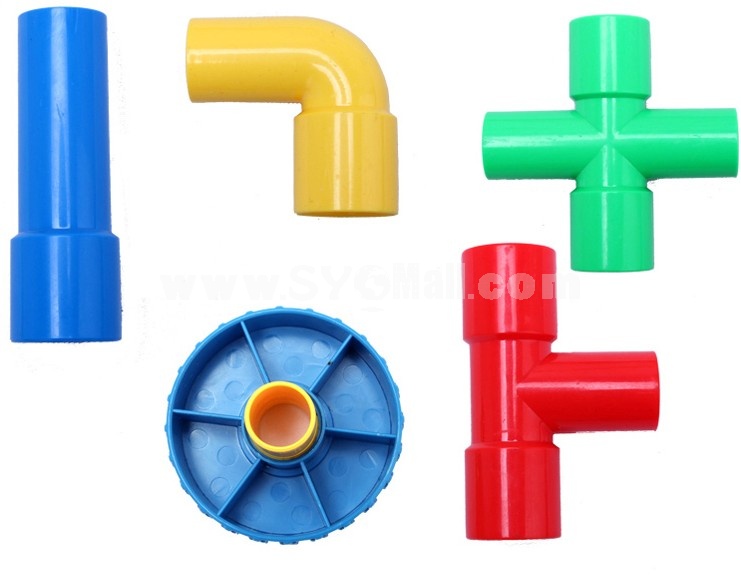 64 pcs Plastic Tubes Inserting Toy Educational Toy Children's Gift