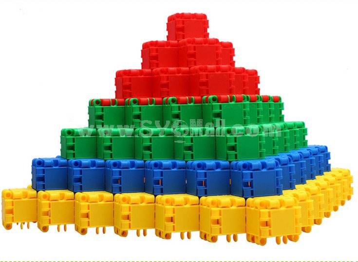 90 pcs Quadratic Plastic Inserting Toy Educational Toy Children's Gift