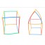 300 pcs Plastic Straw Inserting Toy Educational Toy Children's Gift