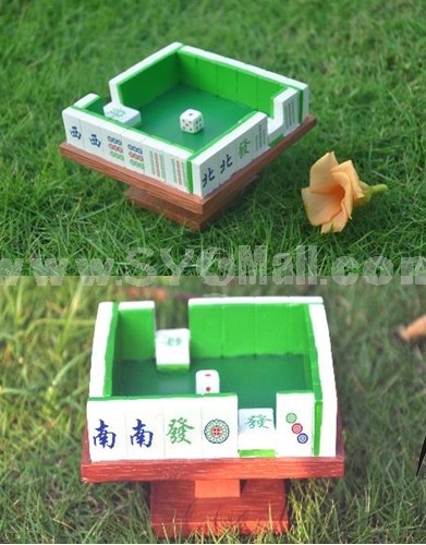 Mahjong Resin Ashtray