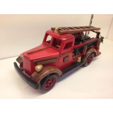 Wholesale - Handmade Wooden Home Decorative Novel Vintage Fire Truck Model 
