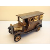 Wholesale - Handmade Wooden Home Decorative Novel Vintage Prison Van Model 