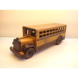 wholesale - Handmade Wooden Home Decorative Novel Vintage American School Bus Model 