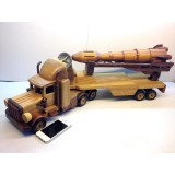 Wholesale - Handmade Wooden Home Decorative Novel Missile Trailer Model 