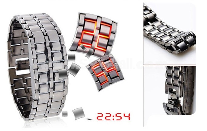 Unisex Fashion Bracelet Waterproof LED Watch