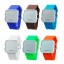 LED Mirror Digital Casual Sports Watch for Men and Women with Silicone Jelly Band