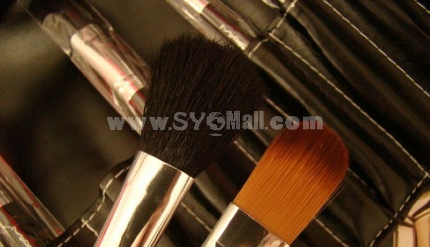 24pcs Professional Nylon Hair Comestic Brushes Makeup Set Soft Bag Free Shipping