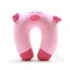 Comfort Foam Particles U Neck Travel Pillow Cute Cartoon Pattern - Pink Piggy