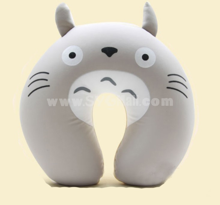 Comfort Foam Particles U Neck Travel Pillow Cute Cartoon Pattern - Totoro