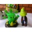 Plants VS Zombies Bamboo-king Plastic Doll with Light Zombies & Retractable Pen Free