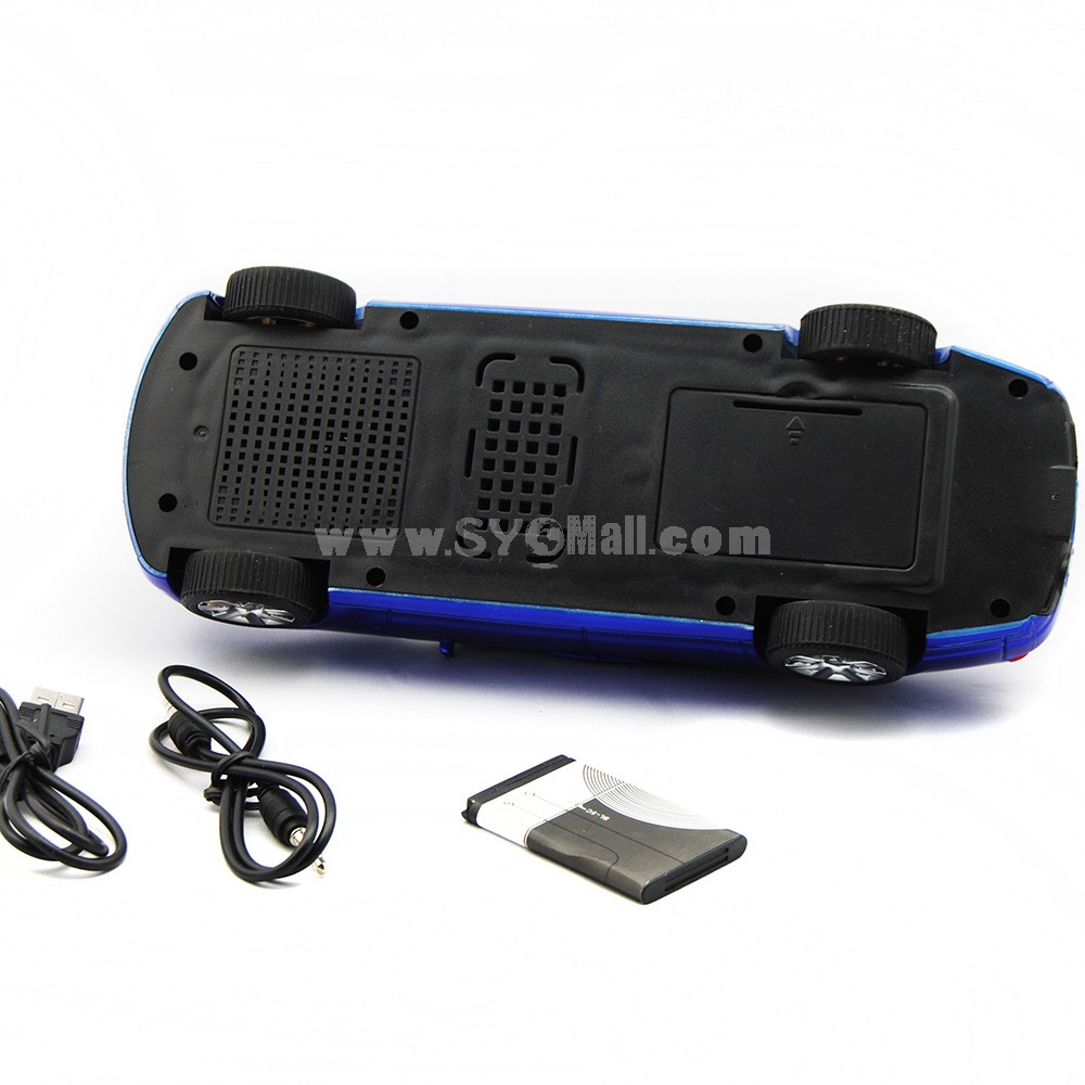 Car Model Speaker with FM Radio and LED Display Supports MicroSD Card - Luxury Car