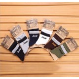 Wholesale - Letter Printed Normal Soild Color Cotton Business Casual Men's Long Socks Wholesale 20Pairs/Lot One Color